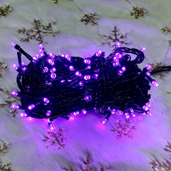 Interiérová vianočná reťaz 140LED 14m fialová